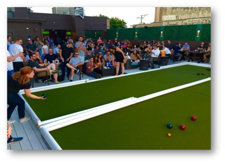 Glow Bocce Ball Two Lanes
