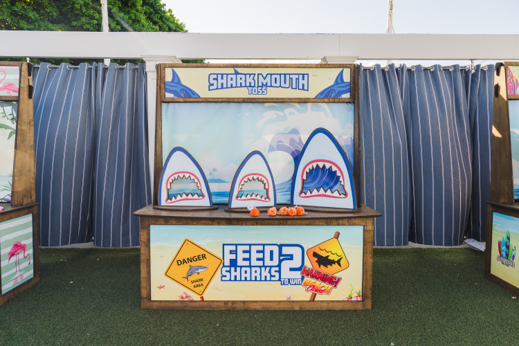 Beach Boardwalk Carnival Stall- Shark Mouth Toss