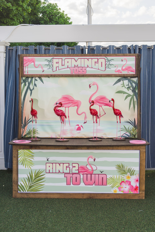 Beach Boardwalk Carnival Stall- Flamingo Toss