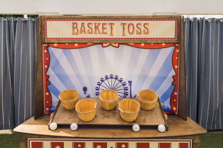 Vintage Carnival Stall - Basket Toss