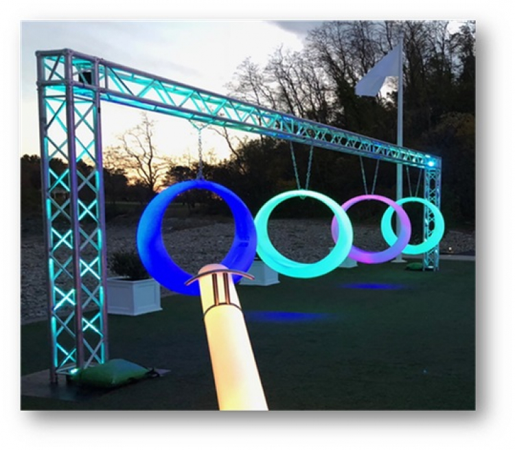 LED 4 Swing Set