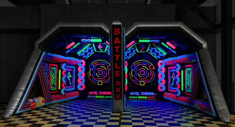 Black Light Axe Throwing