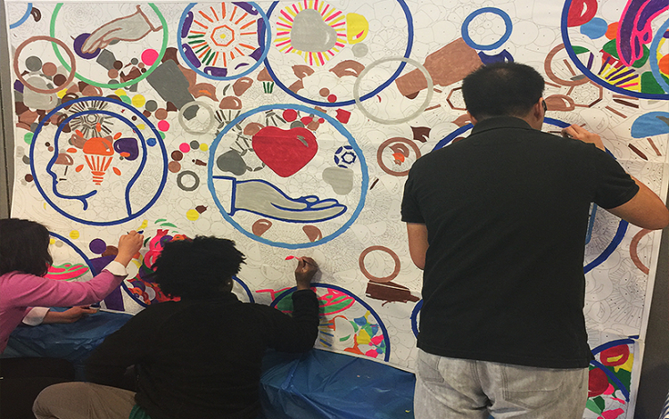Custom Paint By Color Mural