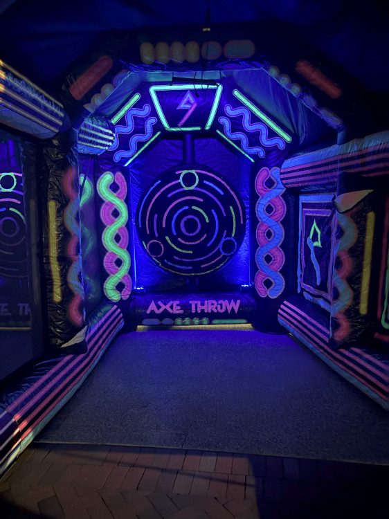 Black Light Axe Throwing - Perfect Parties USA | Perfect Parties USA